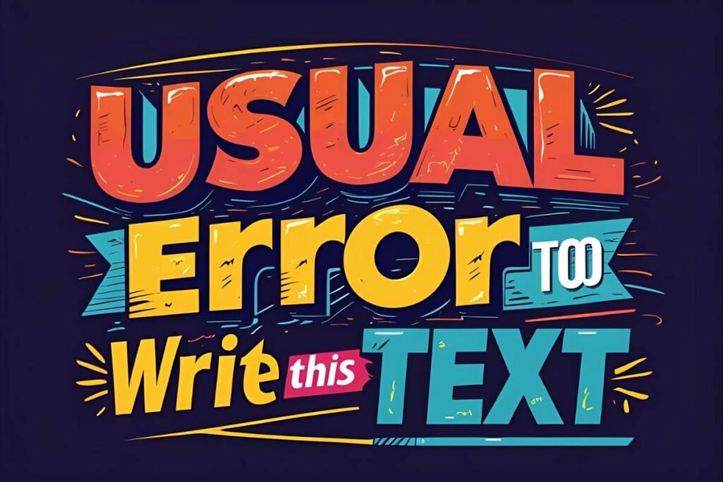 Usual error to Avoid