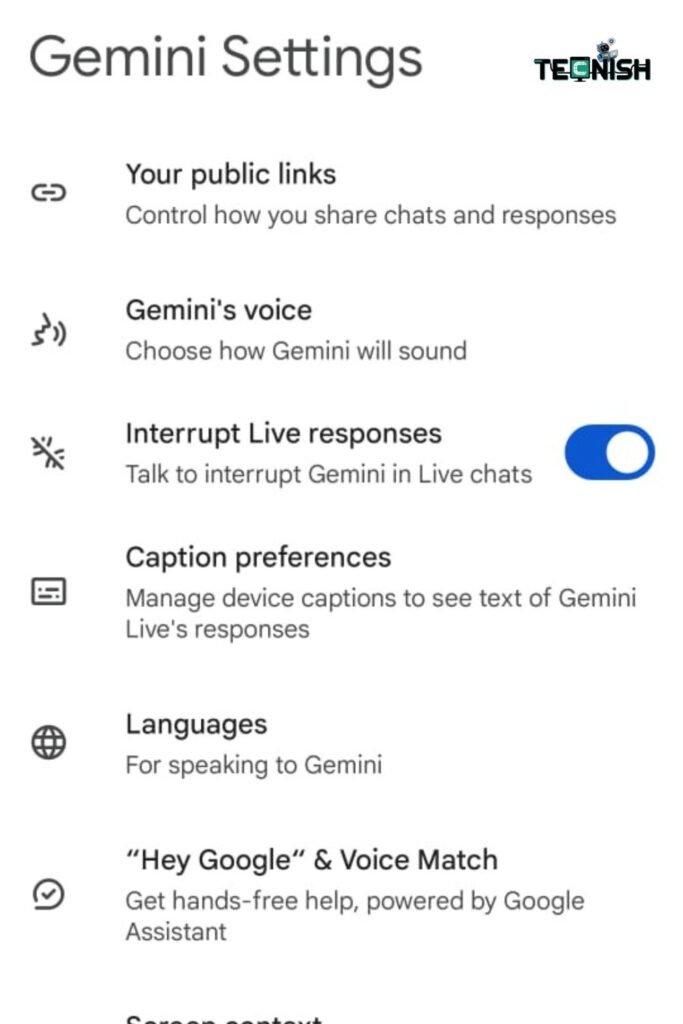 Turn Off Gemini via Google setting