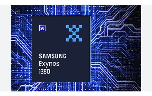 Samsung Exynos 1380 octa-core chipset architecture highlighting CPU cores, GPU, AI engine, and 5G modem