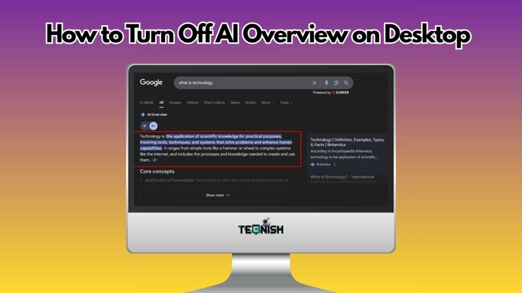 How to Turn Off AI Overview on Desktop